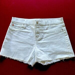Hudson Gracie Midrise Cut Off white shorts- size 29
